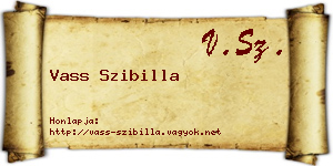 Vass Szibilla névjegykártya